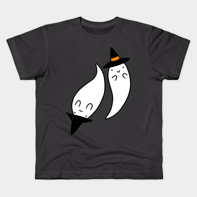 Witch Ghosts Kids T-Shirt by saradaboru